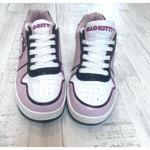 Hello Kitty Sanrio Women Pink White Black Low Top Sneakers Shoes Size 8 WMHK2481